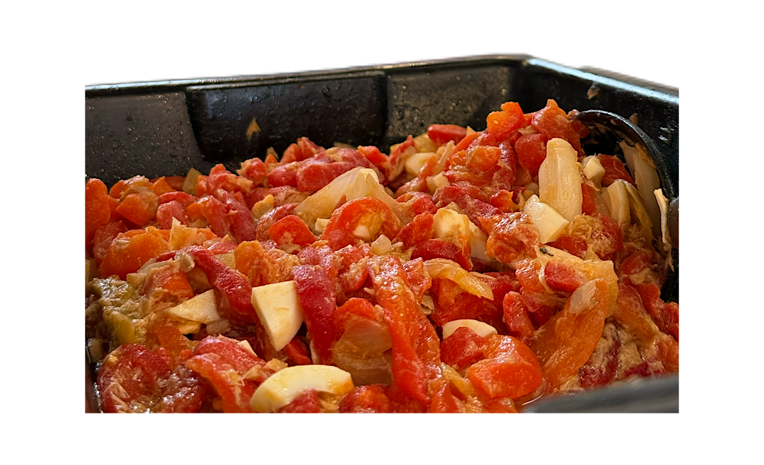 Pimientos asados con aliño