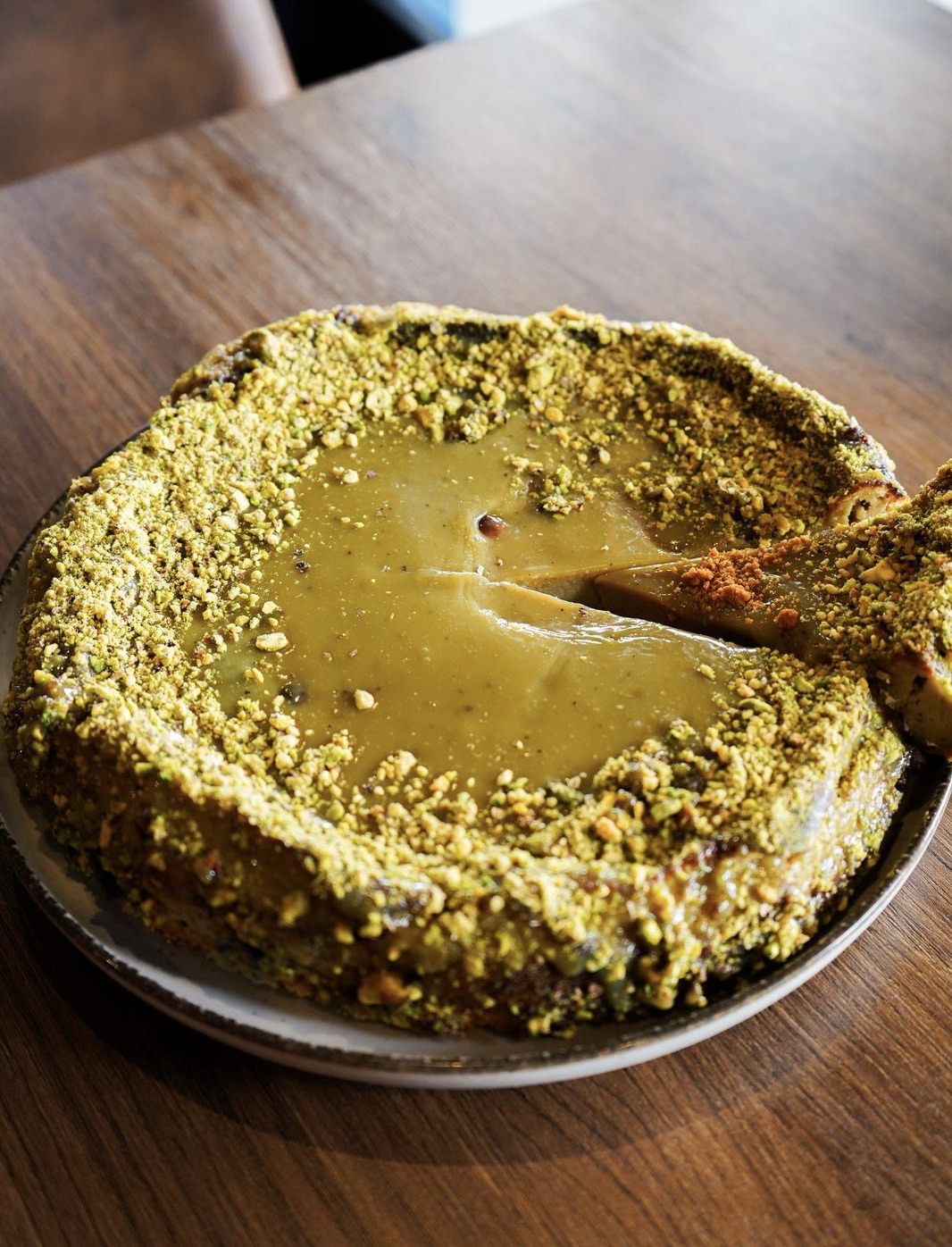 TARTA DE QUESO Y PISTACHO